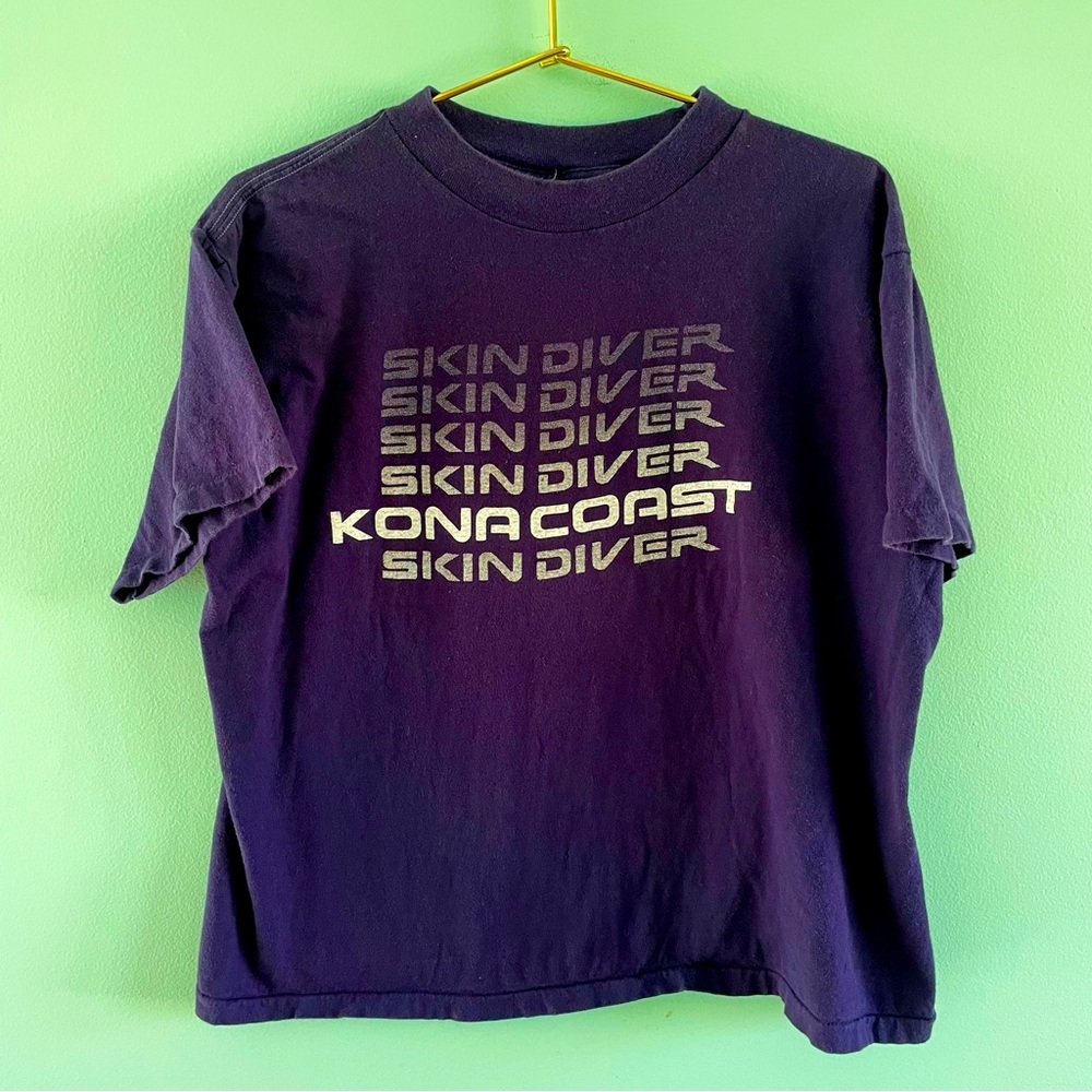 Vintage Skin Diving Shirt Kona Coast T-shirt RARE 80s